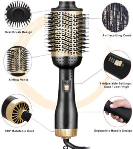 2020 Upgraded Hair Dryer Brush, One-Step Hair Dryer & Volumizer Blow Brush,5 In 1 Multifunction Hot Air Styler Brush, Professional Negative Ion Ceramic Blow Dryer Brush for All Styling