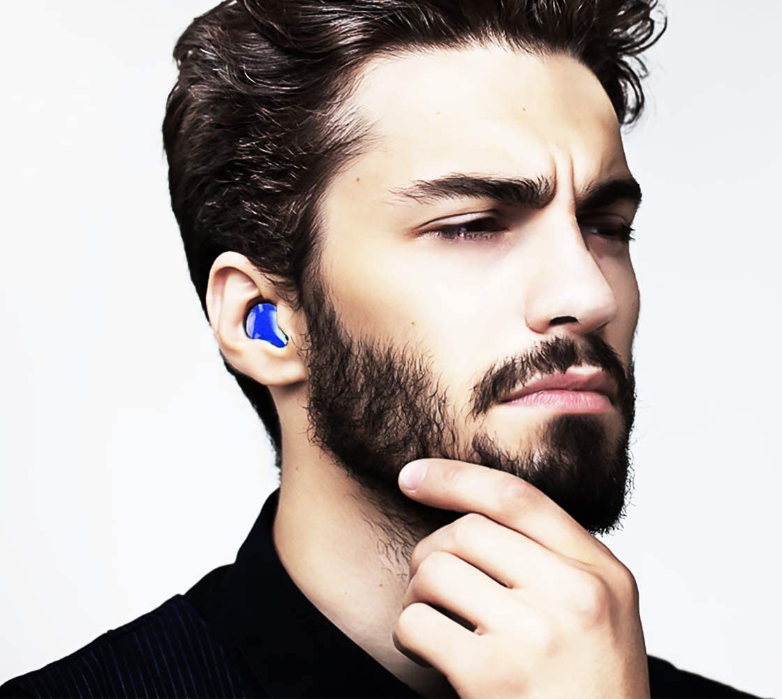 2020 Coolest Design Bluetooth 5.0 Earbuds 50H Playtime IPX6 Waterproof LED Display 6D Surround Stereo Hi-Fi Sound,Smart Touch Control,TWS Built-in Mic in-Ear Earphone for Sports (Purple)