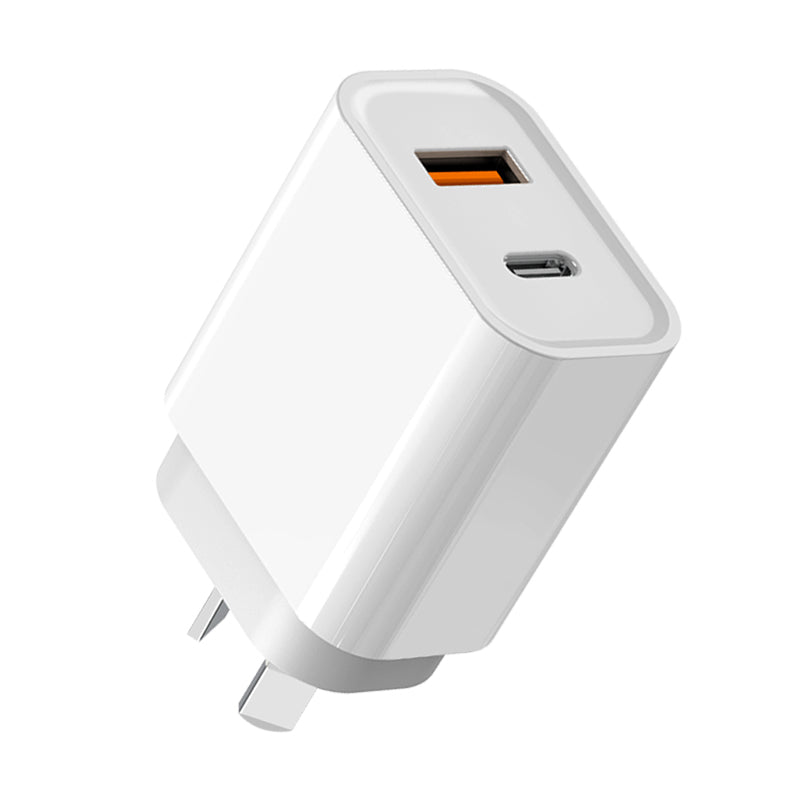 AU Plug iPhone 12 Charger 20W Fast Charger, USB C Charger, 2-Port Wall Charger with PD 20W USB-C Power Adapter and 18W QC3.0 USB A Fast Charger Compatible with iPhone 12, iPad, AirPod, Samsung Galaxy, LG, HTC, Google Pixel, Nintendo Switch and More