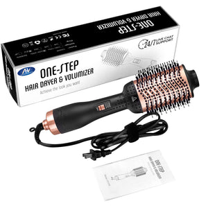 2020 Upgraded Hair Dryer Brush, One-Step Hair Dryer & Volumizer Blow Brush,5 In 1 Multifunction Hot Air Styler Brush, Professional Negative Ion Ceramic Blow Dryer Brush for All Styling